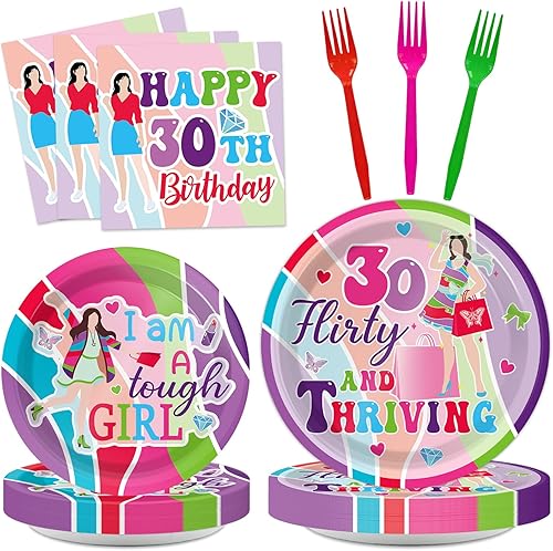 Miniatura 28 de 96 piezas de suministros para fiesta de 60 cumpleaños, 60 fabulosos platos de papel, servilletas, decoraciones de fiesta de 60 años, vajilla