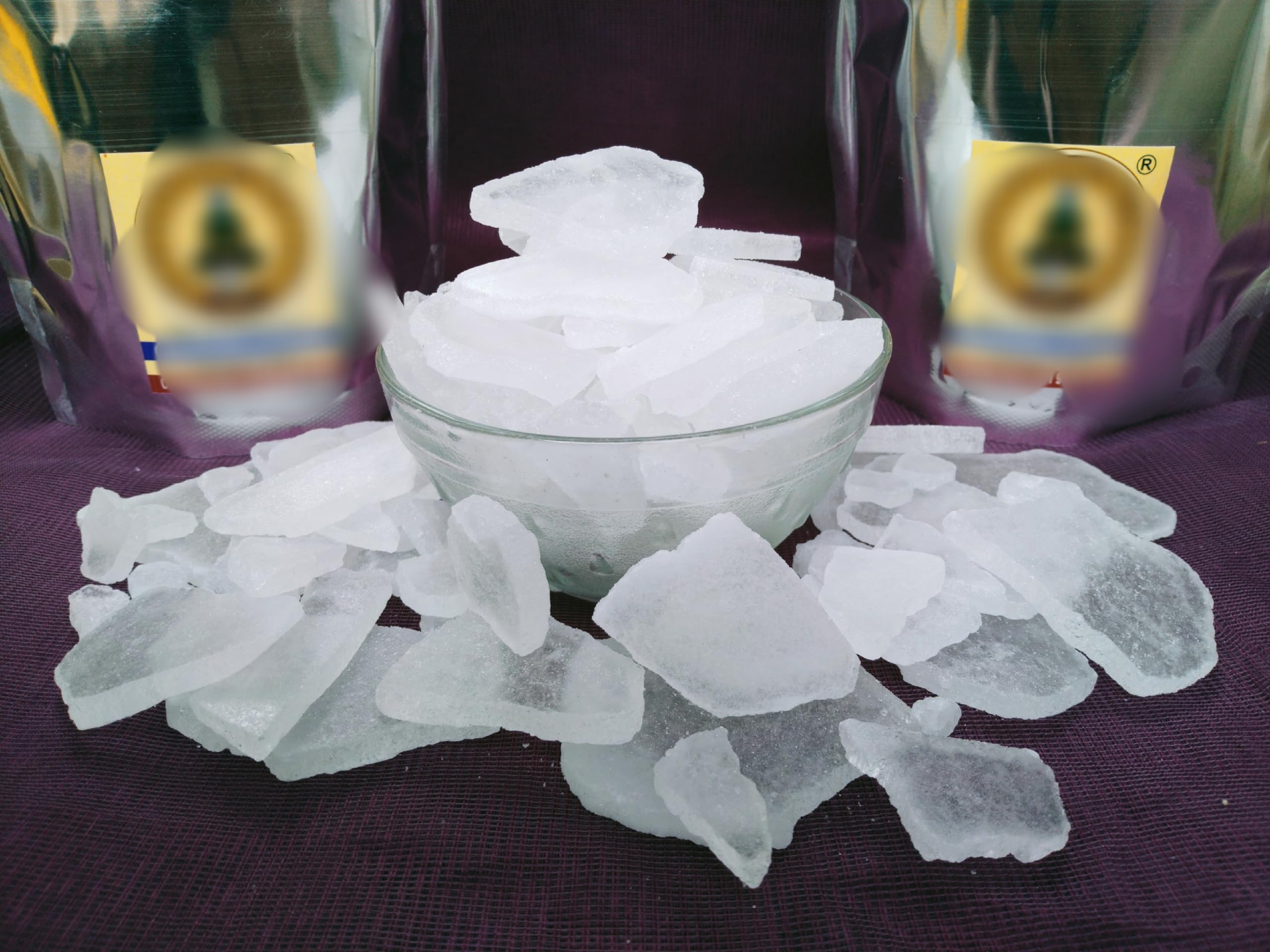 Bhimseni Camphor Brass Desi Pure Kapoor Baras Kapur Original Natural Barash Jain Aarti Pacha Karpooram Bhimsen Kapuram (100 Gm.Packing) (200)