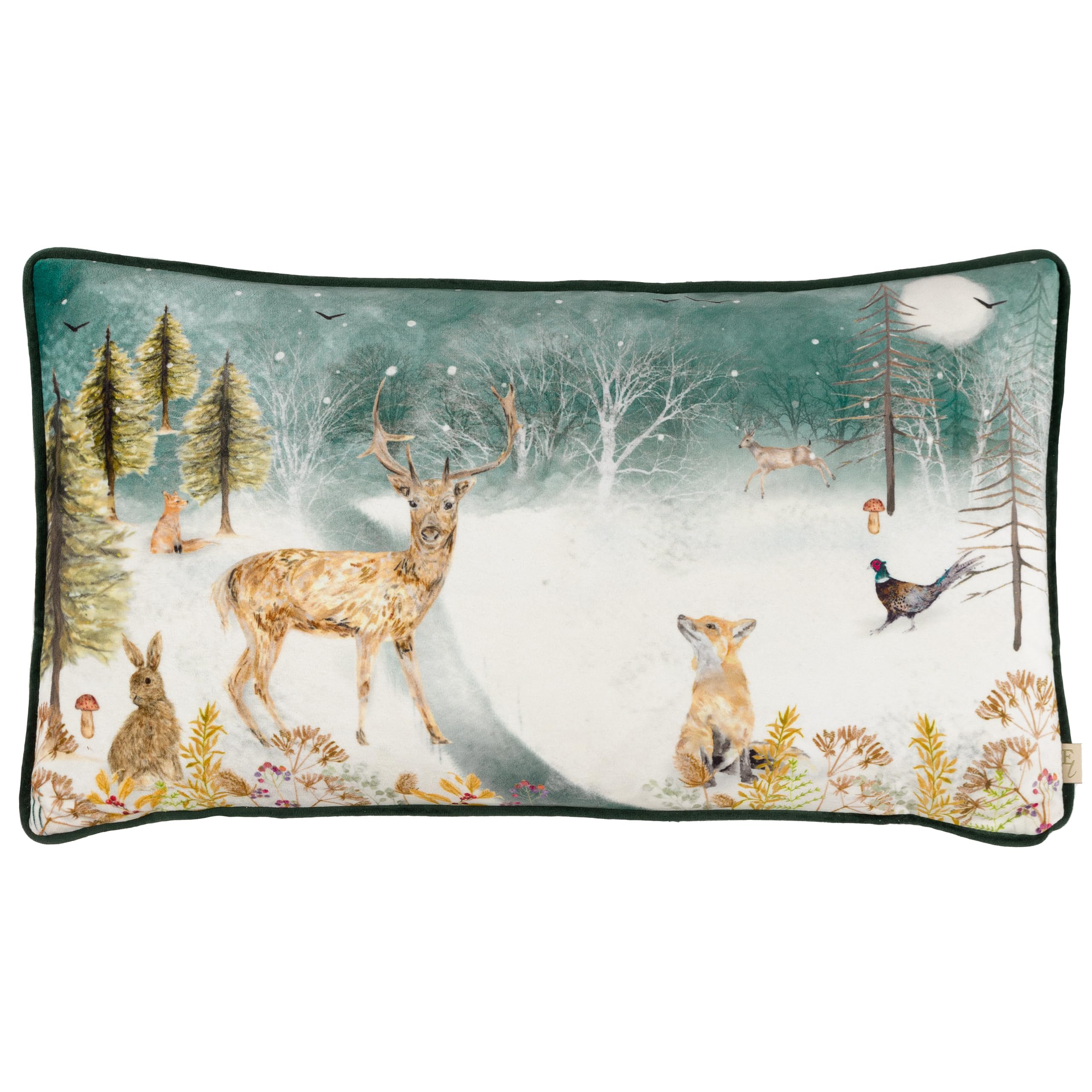 furn. Evans Winter Stag Feather Filled Cushion (Multicolour - 30x50cm)