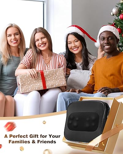 Miniatura 9 de Masajeador de espalda con masajeador Shiatsu térmico para dolor de cuello y hombros, masaje de amasamiento 3D para la parte inferior de la espalda,