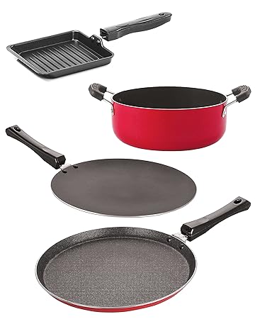 Nirlon nonstick Aluminium Utensils Set of 4 Pieces for Kitchen (FT12_CT12_SGP_CS24)
