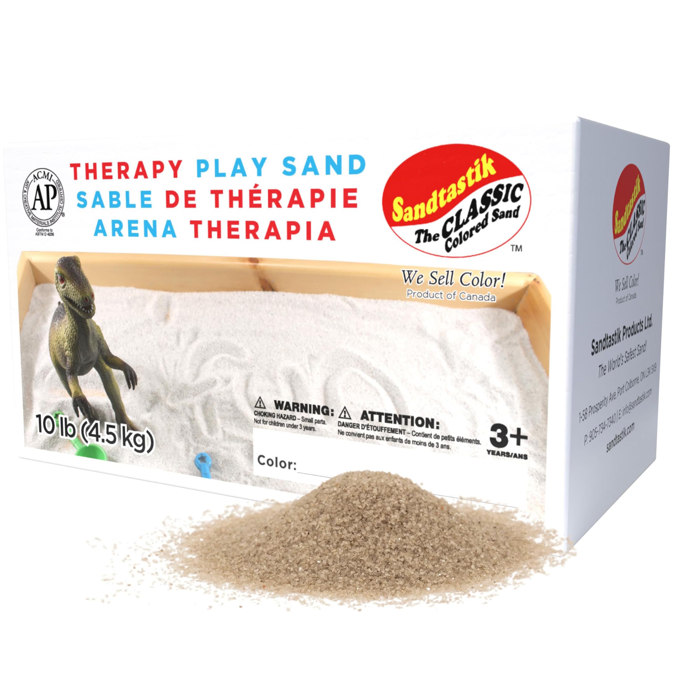 Sandtastik Therapy Play Sand- Beach, 10 lb (4.53 kg) Box - Fill Sensory Tables, Sand Trays & Water Tables! Formulated for Therapy Professionals & Teachers
