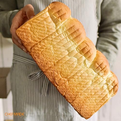 Miniatura 3 de CHEFMADE Caja tostadora con tapa, a rayas o estructura lisa, antiadherente, Teflon, para hornear