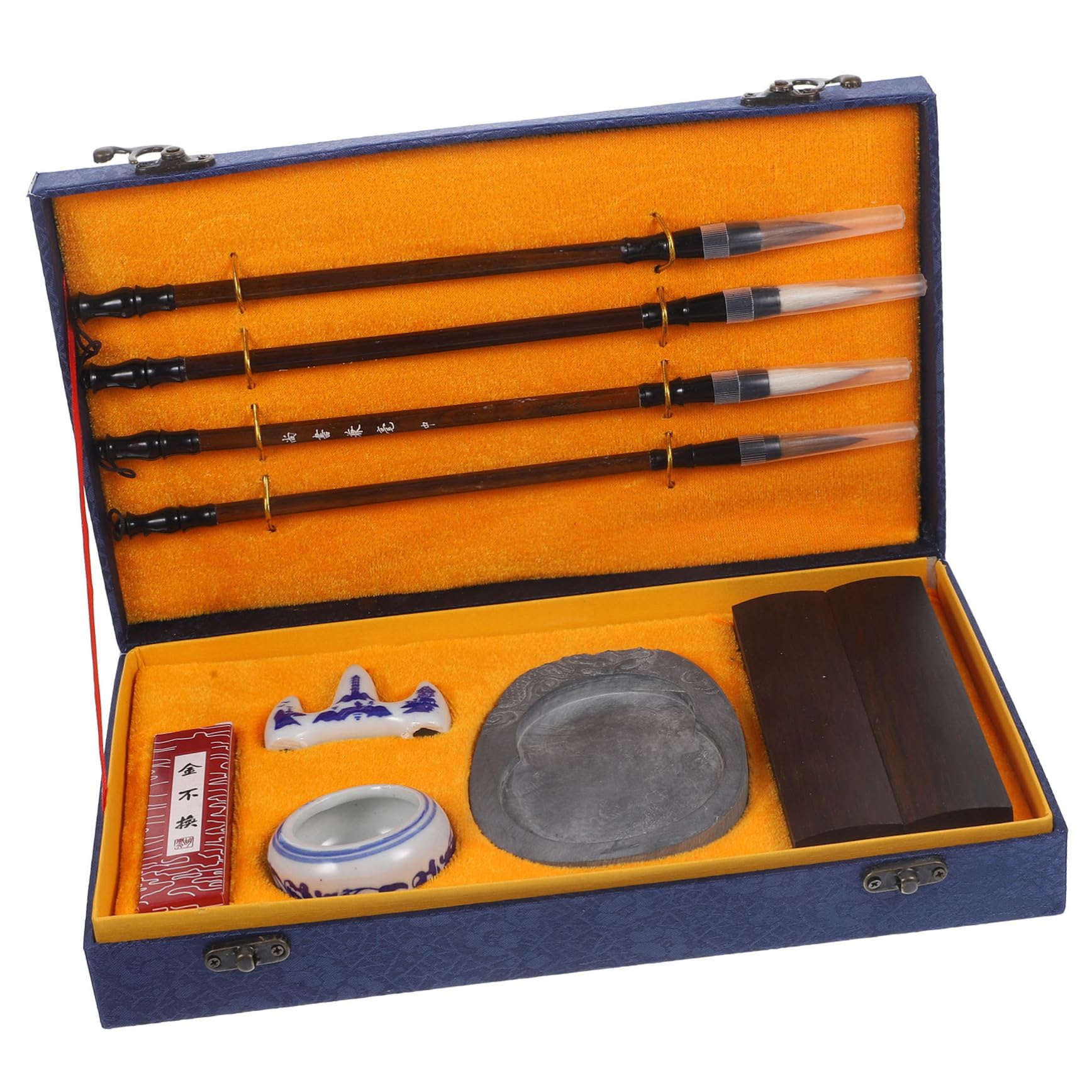 Operitacx Pinceau à Encre Portable pour Calligraphie, Bois, 1 Set, Simple