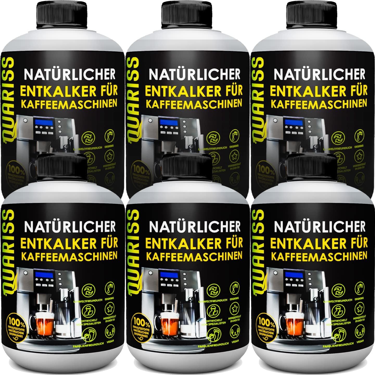 100% Natürlich Entkalker Kaffeevollautomat - Kaffeemaschinen Entkalker, Kaffeemaschine & Kaffeevollautomaten, Kompatibel Mit Allen Herstellern, Reiniger Kaffeevollautomat, Kalklöser, 6x500ml