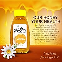 Vista 8 de Bloom Honey Miel 100% pura orgánica miel cruda sin filtrar y sin pasteurizar - Flor silvestre orgánica 16oz