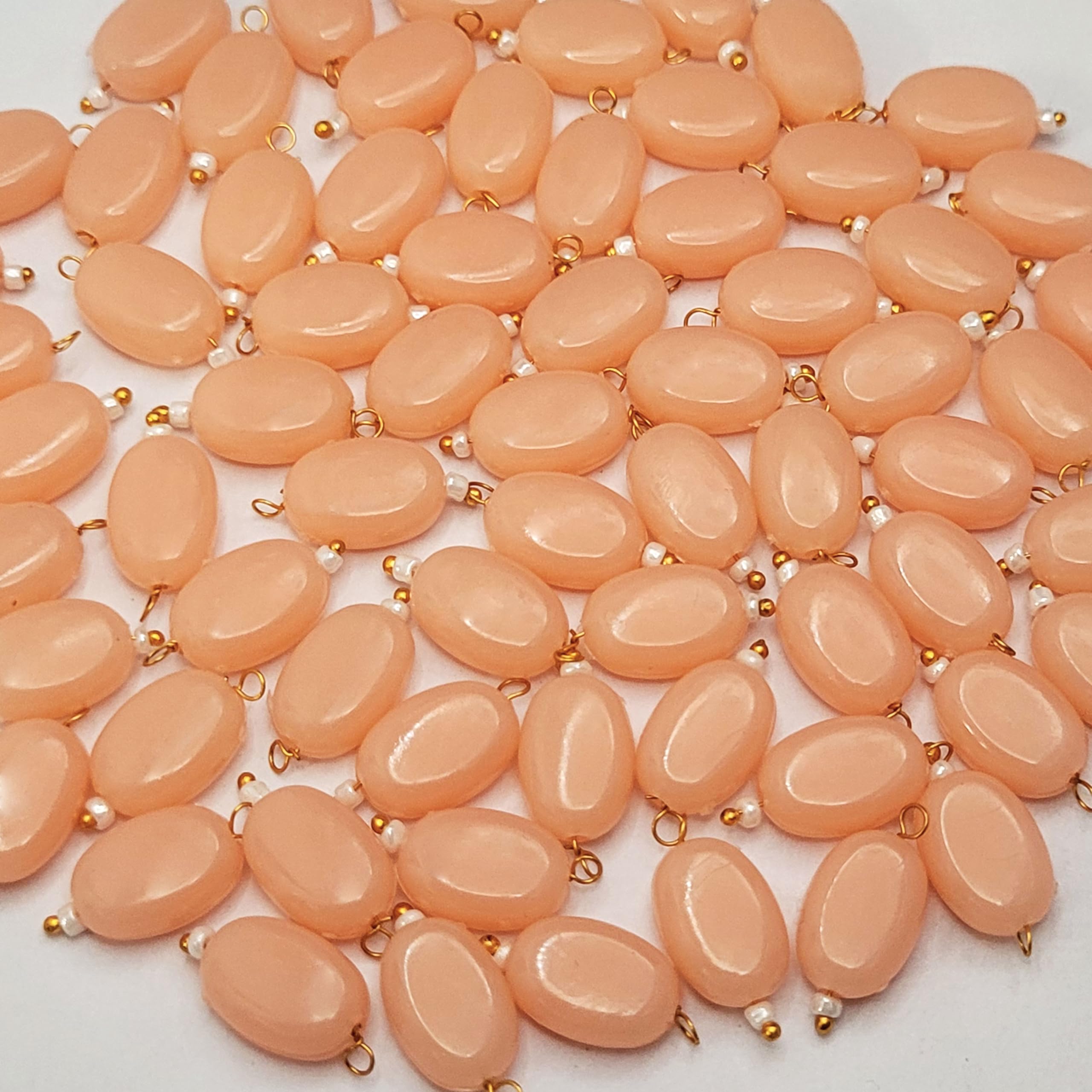 INDIKONB Chocolate Shape Lariya Beads for Blouse, Embroidery Saree – 100 Pcs Plastic Beads for Embroidery Work, Saree Kuchu Beads, Blouse Work Accessories (Peach) (B0DBLH2ZF3) Amazon Price History, Amazon Price Tracker