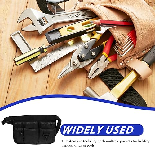 Miniatura 6 de UPKOCH Riñonera de nailon para herramientas de cintura, herramienta de limpieza ajustable, delantal, organizador de herramientas de jardín con 6