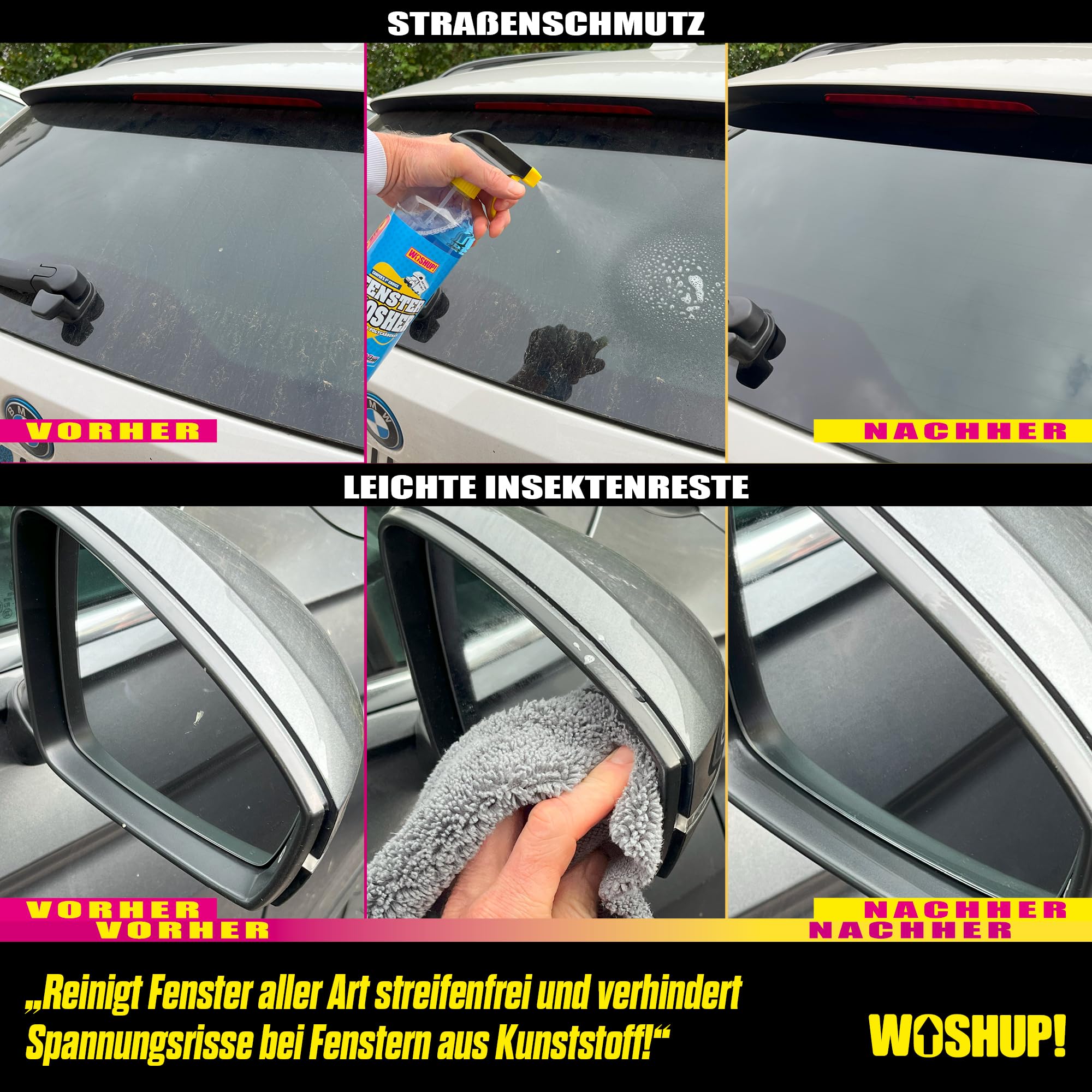 Fensterreiniger Xtra Skin Schutzfilm 10000 ml Glasreiniger für Plexiglas Acrylglas Scheibenreiniger für Wohnwagen, Wohnmobil, Auto, Caravan Streifenfreie Reinigung innen und außen