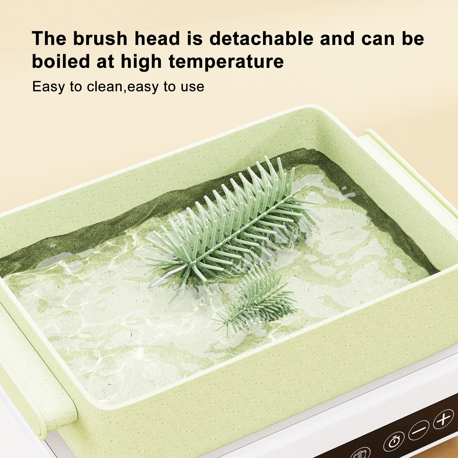 ePiiChuan Silicone Bottle Brush Set with Stand, 360?? Rotating Silicone Bottle Cleaning Brush Cleaner Set, Long Handle 3 in 1 Multipurpose Silicone Baby Bottle Gap Cap Cleaner Brush (Green)