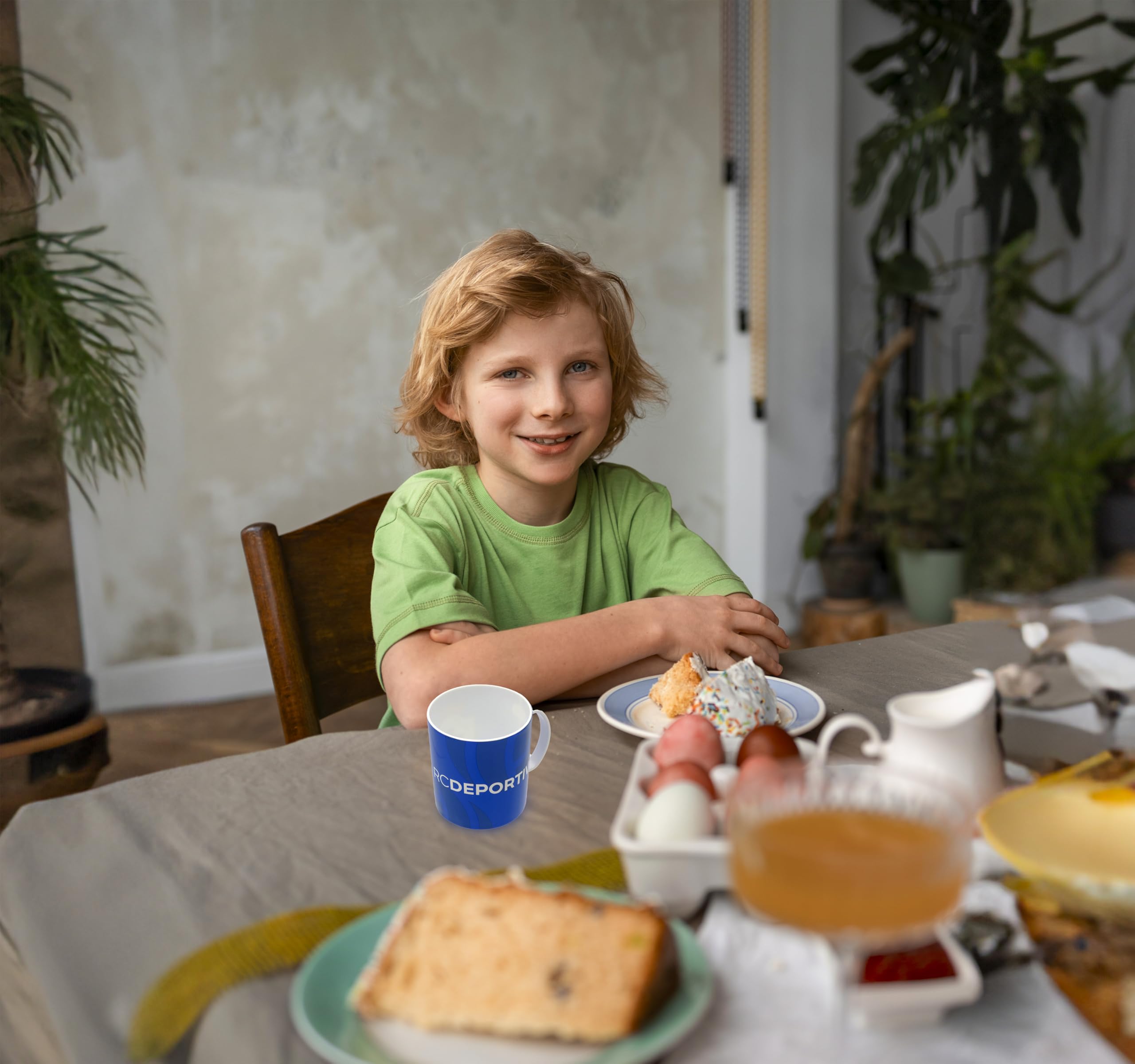CYPBRANDS Deportivo de la Coruña Taza Desayuno Oficial Azul