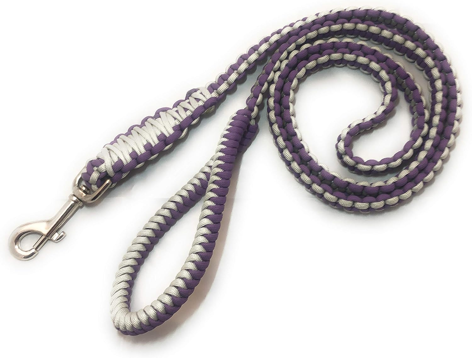 Paracord Leash5ftHandmade550 CordSurvivalHuntingHikingCamping (Midnight Blue and Silver)