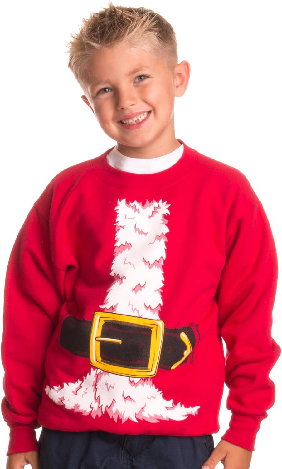 Kid's Santa Claus Costume | Novelty Christmas Sweater, Holiday Child Sweatshirt : Clothing, Shoes & Jewelry