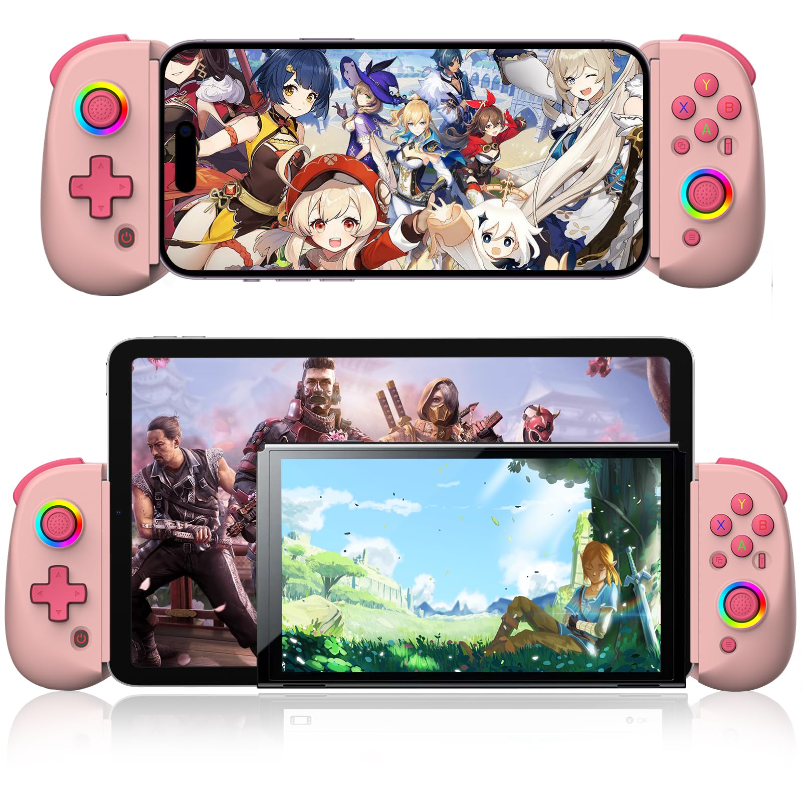 Controlador móvil arVin para iPad y Android con joysticks Hall Effect y luces RGB 2