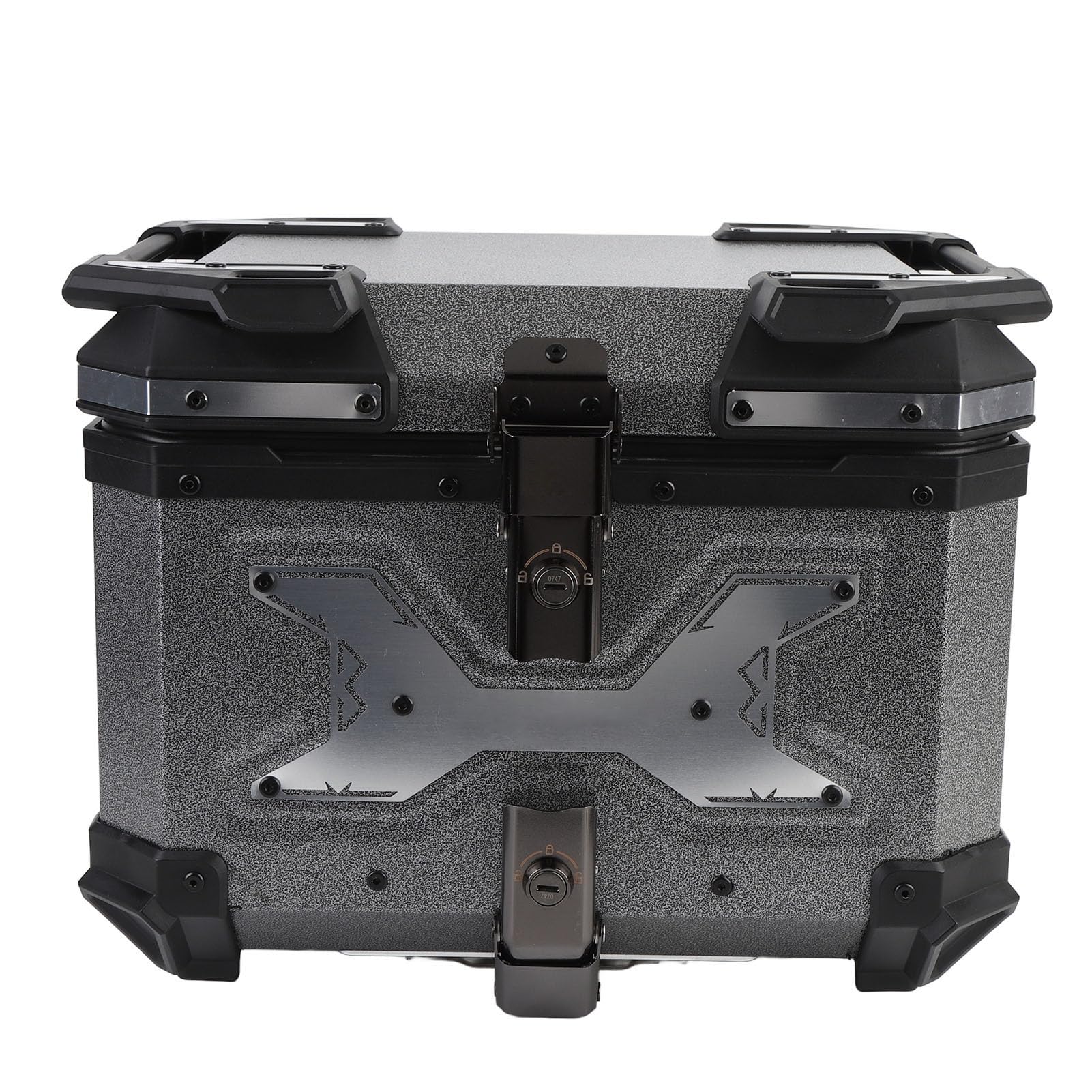 Baúl para Motocicleta de 45 L, Aleación de Aluminio, Liberación Rápida, Bloqueo de Doble Llave, Almacenamiento Forrado, Resistente Al Agua con Soporte de Montaje Universal para