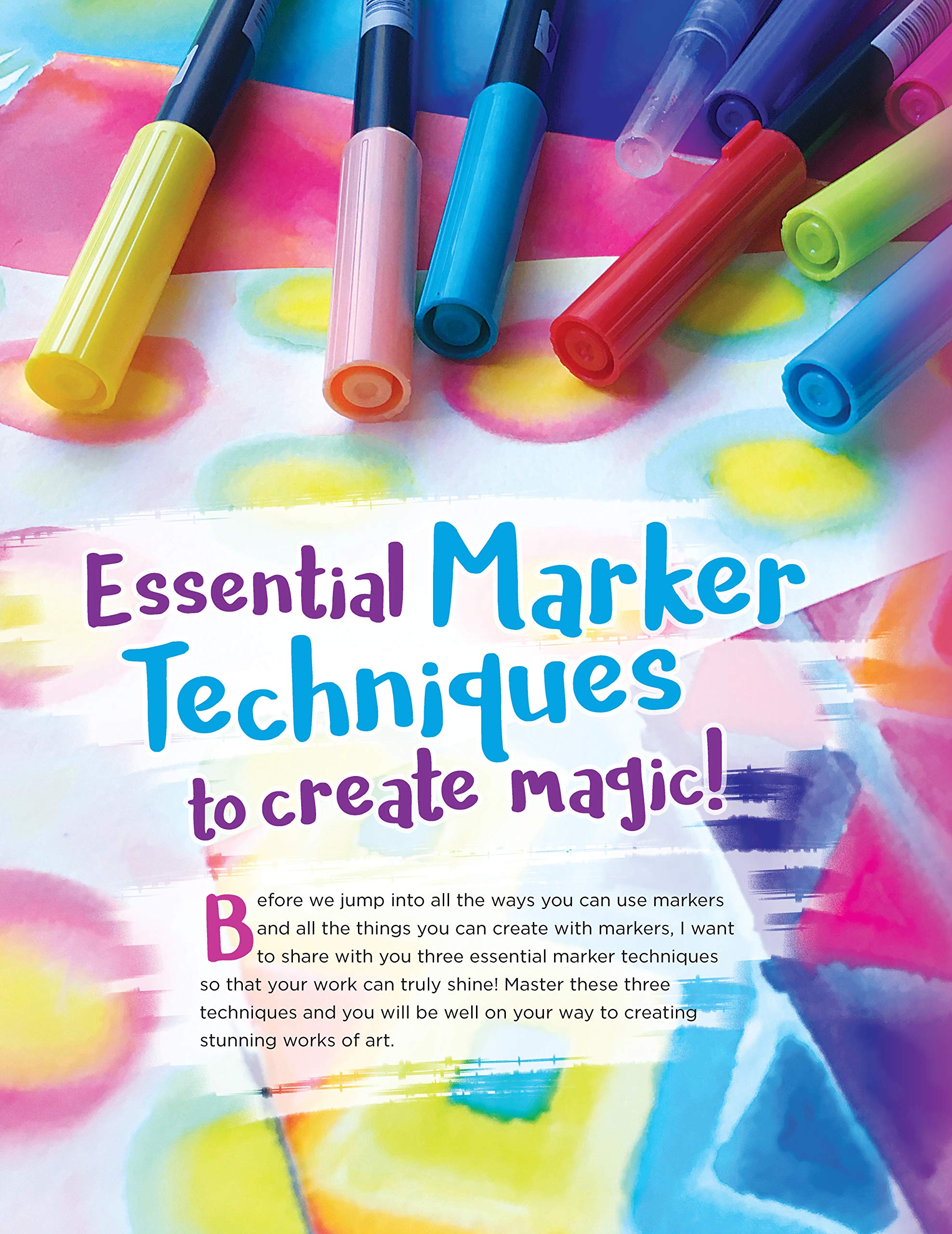 Let's Get Creative with Markers: A Creative Workbook for Coloring, Shading, Blending, and Beyond (Design Originals) Beginner's Guide with Step-by-Step Instructions, from Hello Angel (Instant Happy) - Image 7