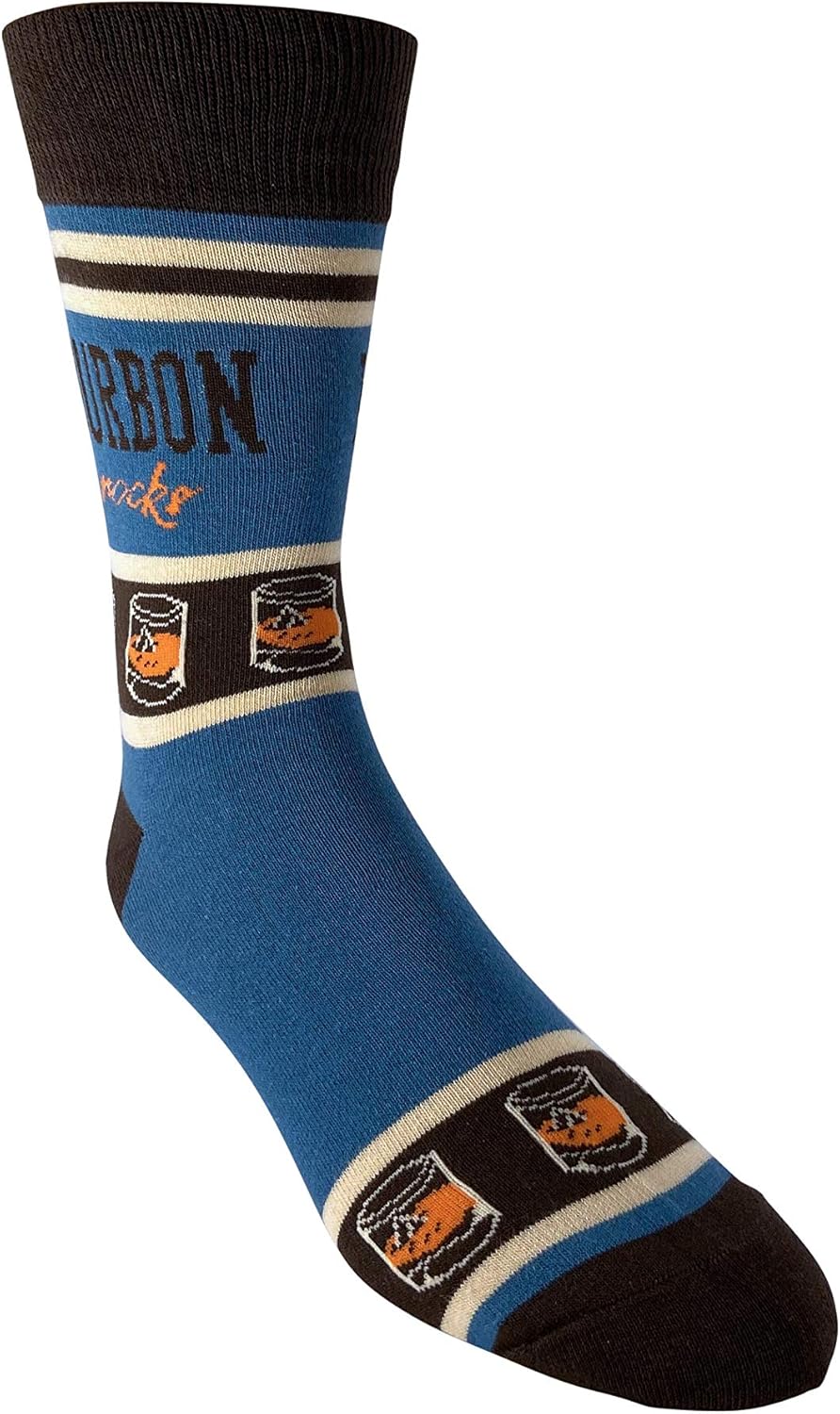 Bourbon Rocks Men's Socks | Bourbon Gift for Men Funny Novelty Fashion Dress Socks | Unique Gifts for Whiskey Lovers | Fun Novelty Apparel - Image 4