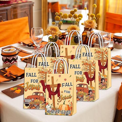 Miniatura 7 de 16 bolsas de fiesta de otoño para Jesús, bolsas de regalos de Acción de Gracias, regalos de fiesta de religión cristiana para otoño para Jesús