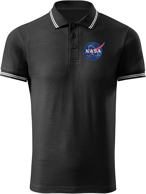 NASA Vintage Embroidered Design Original Logo Polo Shirt Premium Class ...
