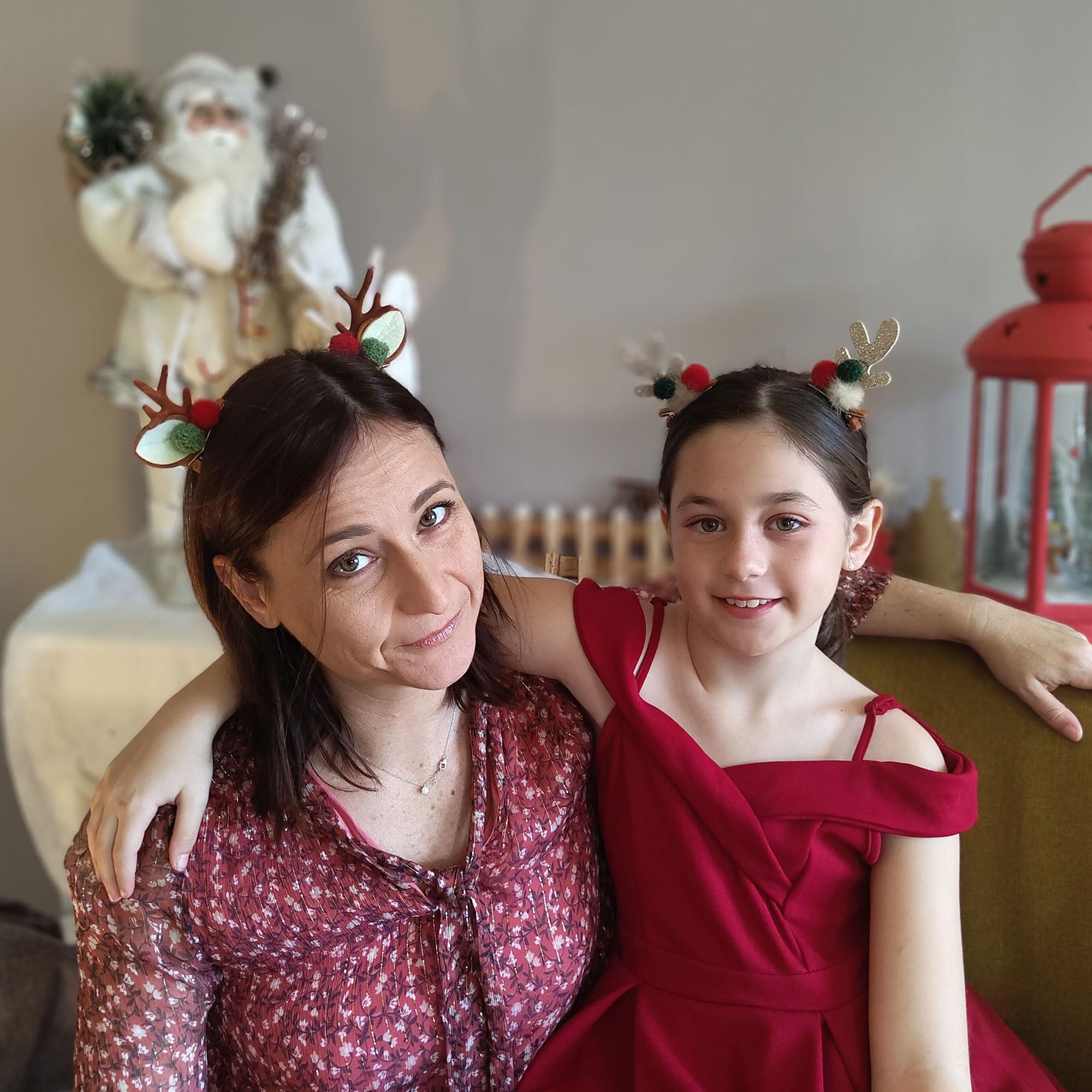 Confezione da 8 fermagli natalizi ideali per feste di fine anno, per bambini e adulti