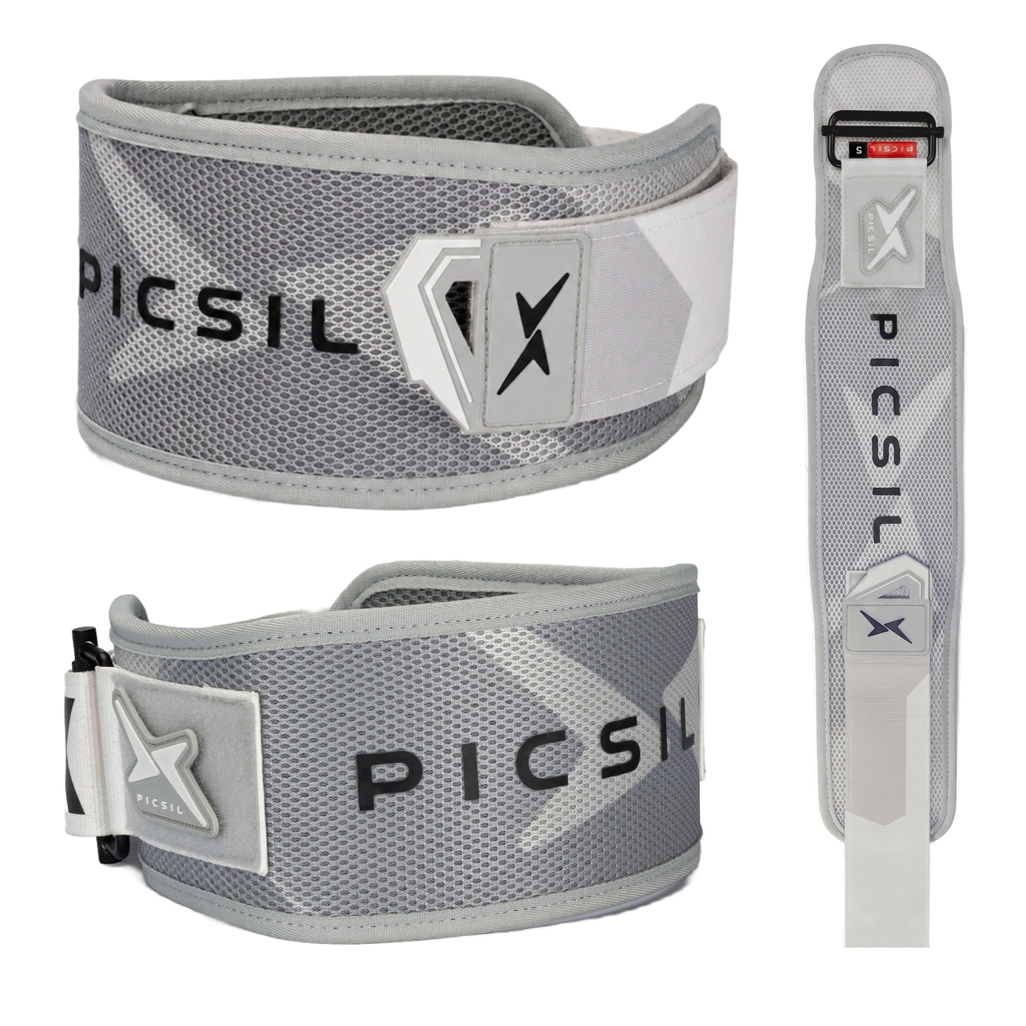 PICSIL Lumbar Belt – Lendenstützgürtel für Training mit schweren Lasten, EVA‑Schaumkern, atmungsaktives 3D‑Mesh, Doppel‑Sicherheitsverschluss