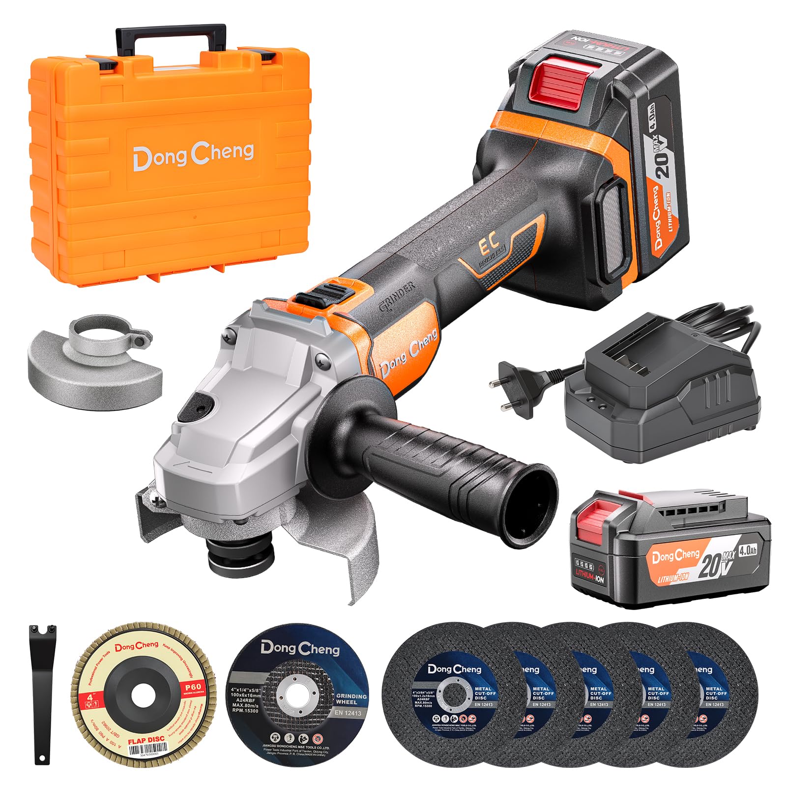 Dong Cheng 20V Cordless Angle Grinder (Cordless Angle Grinder(2*Batteries))-image-43