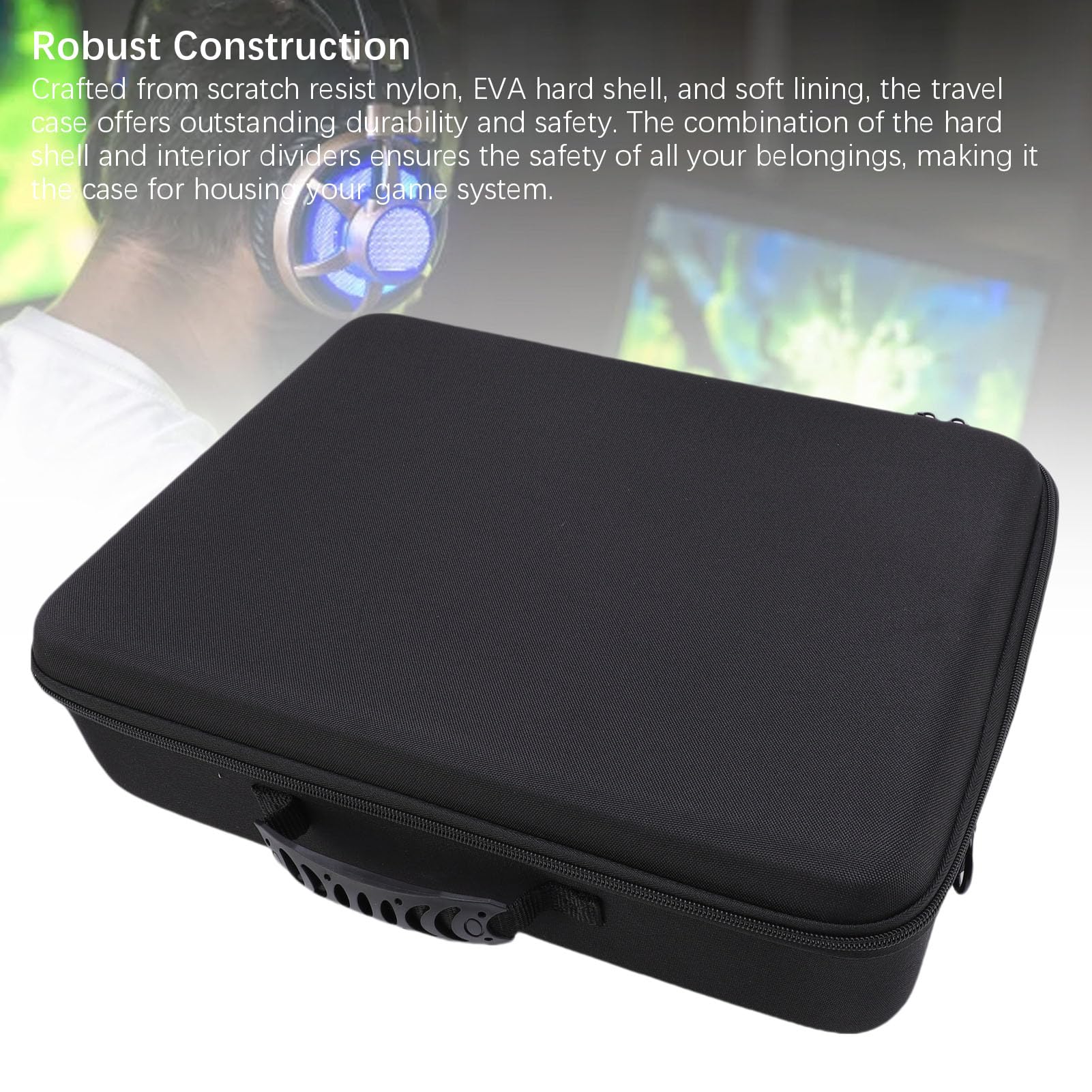 CHICIRIS Estuche de Transporte para Controlador Inalámbrico, Bolsa de Almacenamiento de Viaje Portátil, Carcasa Dura de EVA, Resistente Al Agua, a Prueba de Golpes, Forro Suave Protector (Black)