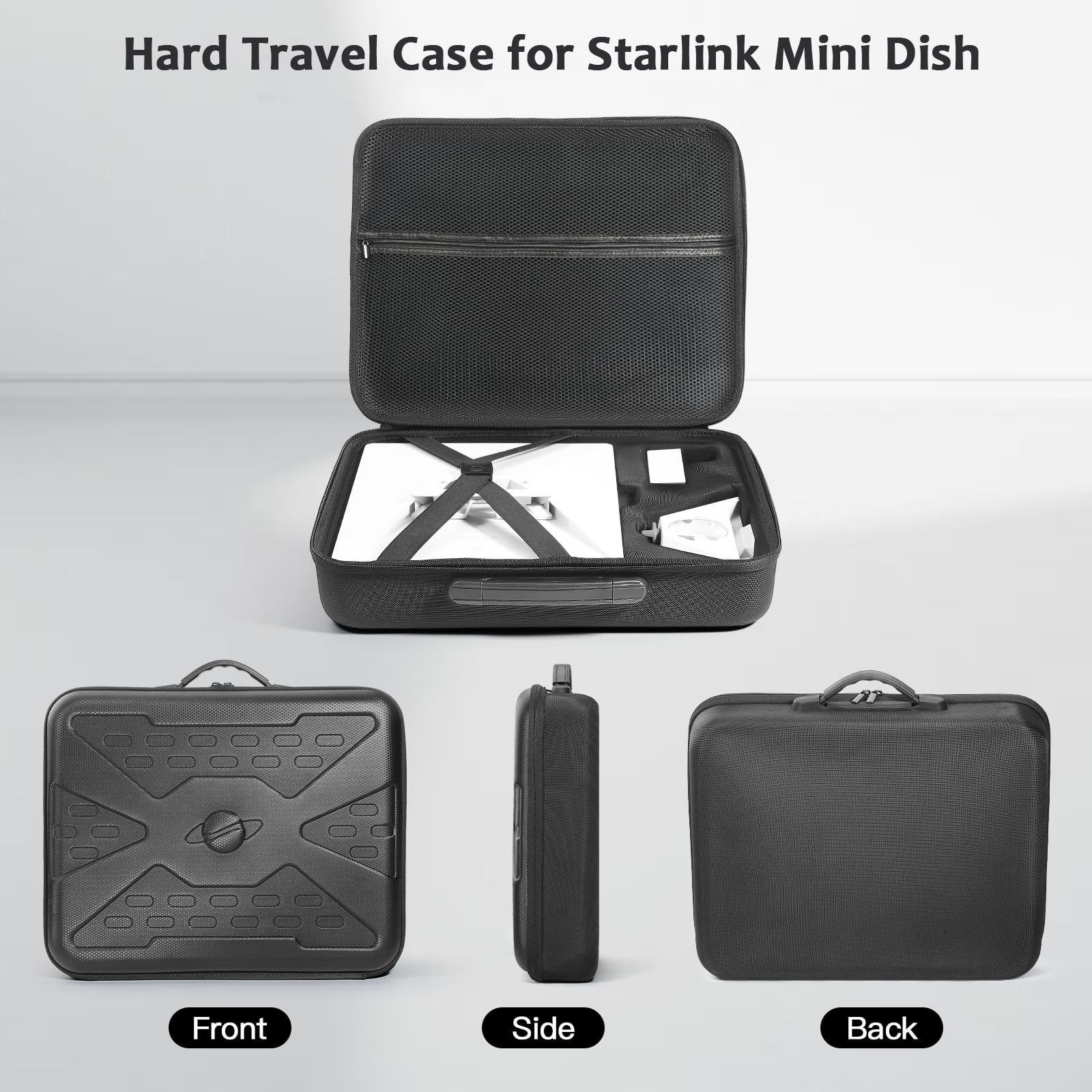 Custodia rigida da viaggio per mini piatto Starlink, impermeabile, antiurto, custodia rigida per Store Mini Starlink, cavalletto, adattatore per tubi, cavi, accessori per alimentatori