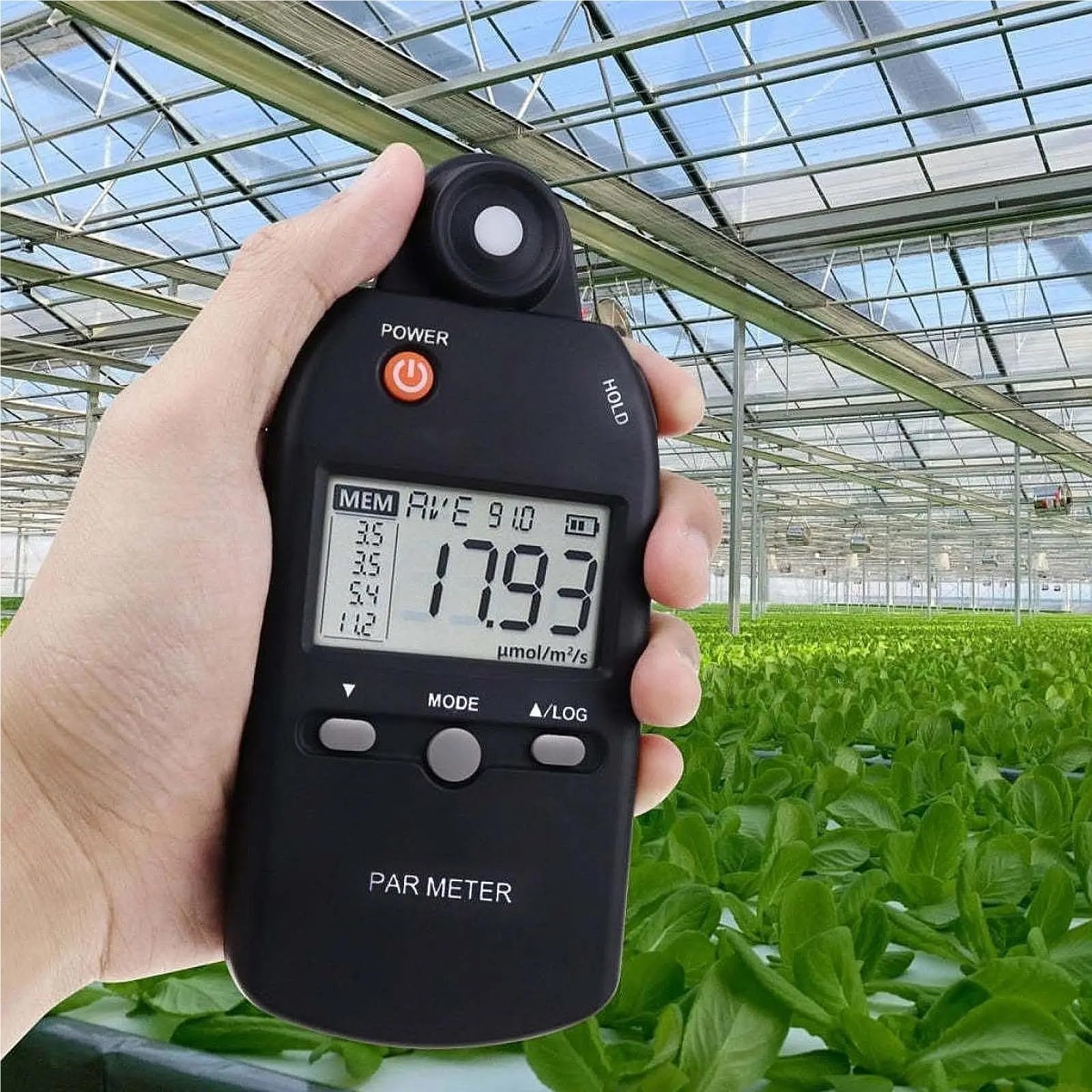 Medidor de luz Digital, Lámpara De Mano Digital Lux For Plantas, For El Hogar, Jardín Y La Granja para Plantas de Interior y jardín, fotografía