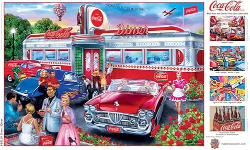 Miniatura 4 de Masterpieces Rompecabezas de 1000 piezas para adultos y familias  Coca-Cola Diner  19.25 x 26.75 pulgadas