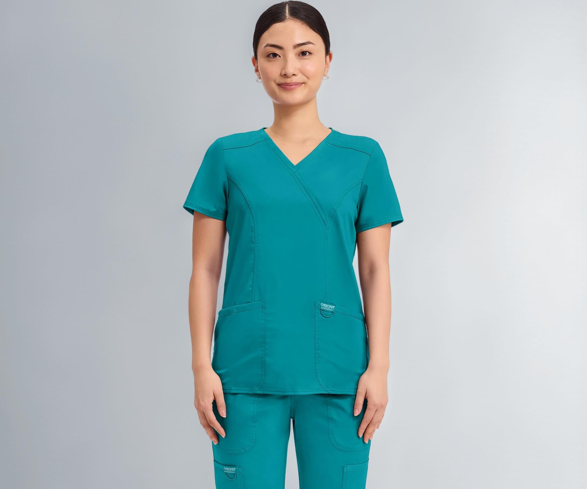 CHEROKEE WW Revolution WW610 Women's Mock Wrap Top