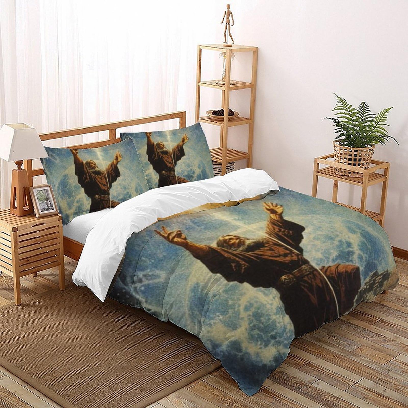 Housse de couette double 200x200cm microfibre 3D taies d'oreiller filles Rougeemption