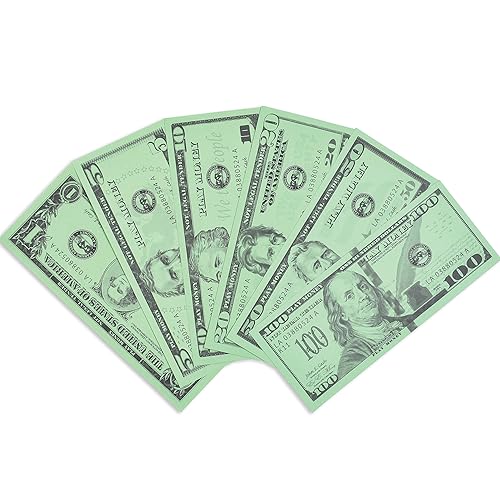 Vista 17 de LEARNING ADVANTAGE Juego de 50 billetes de papel de 50 dólares de 50 dólares – Diseñado y tamaño como moneda real de Estados Unidos – Enseña moneda