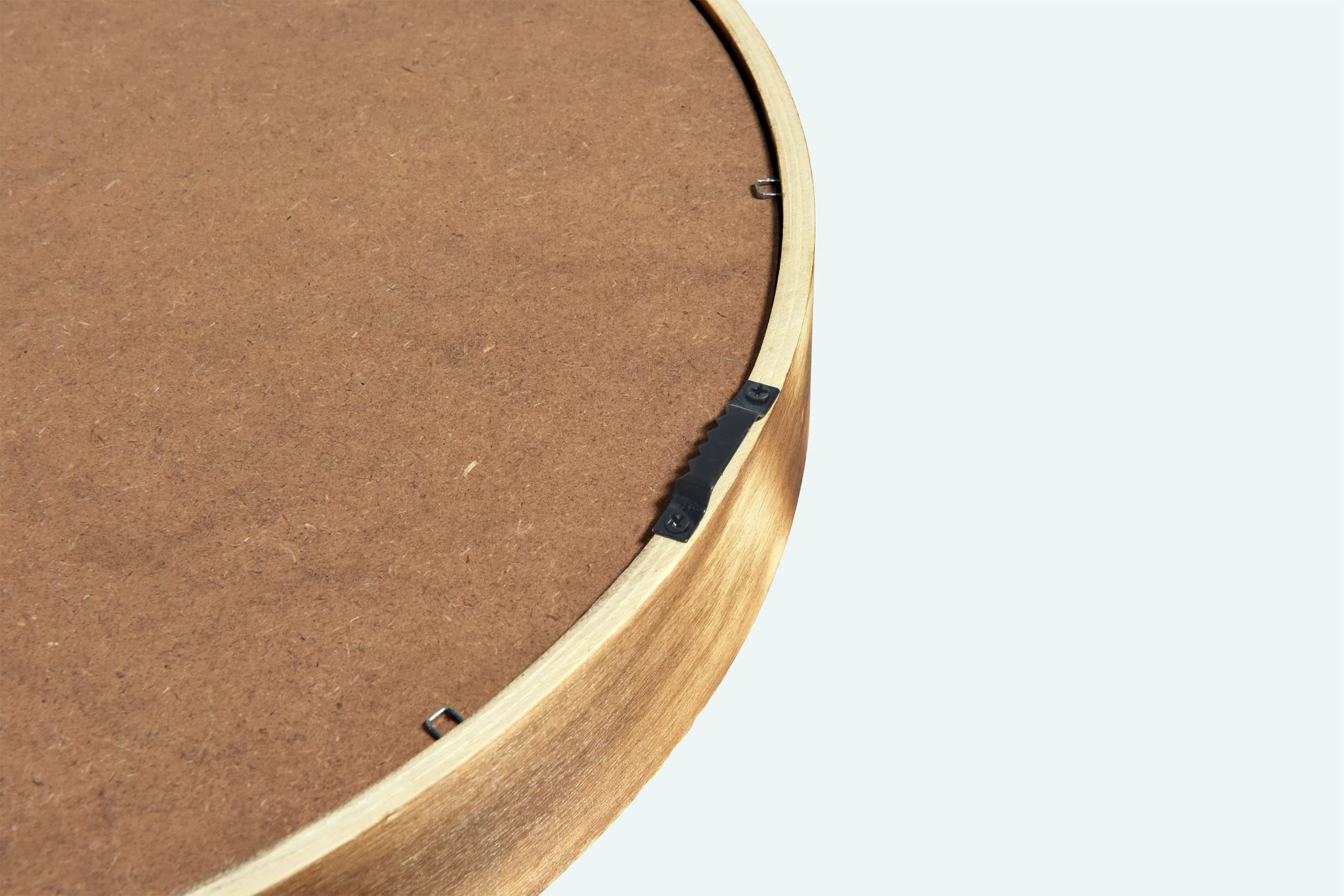 Rundspiegel, Ø 40 cm, Holz, Natur, Wandspiegel für alle Wohnbereiche, Mauro