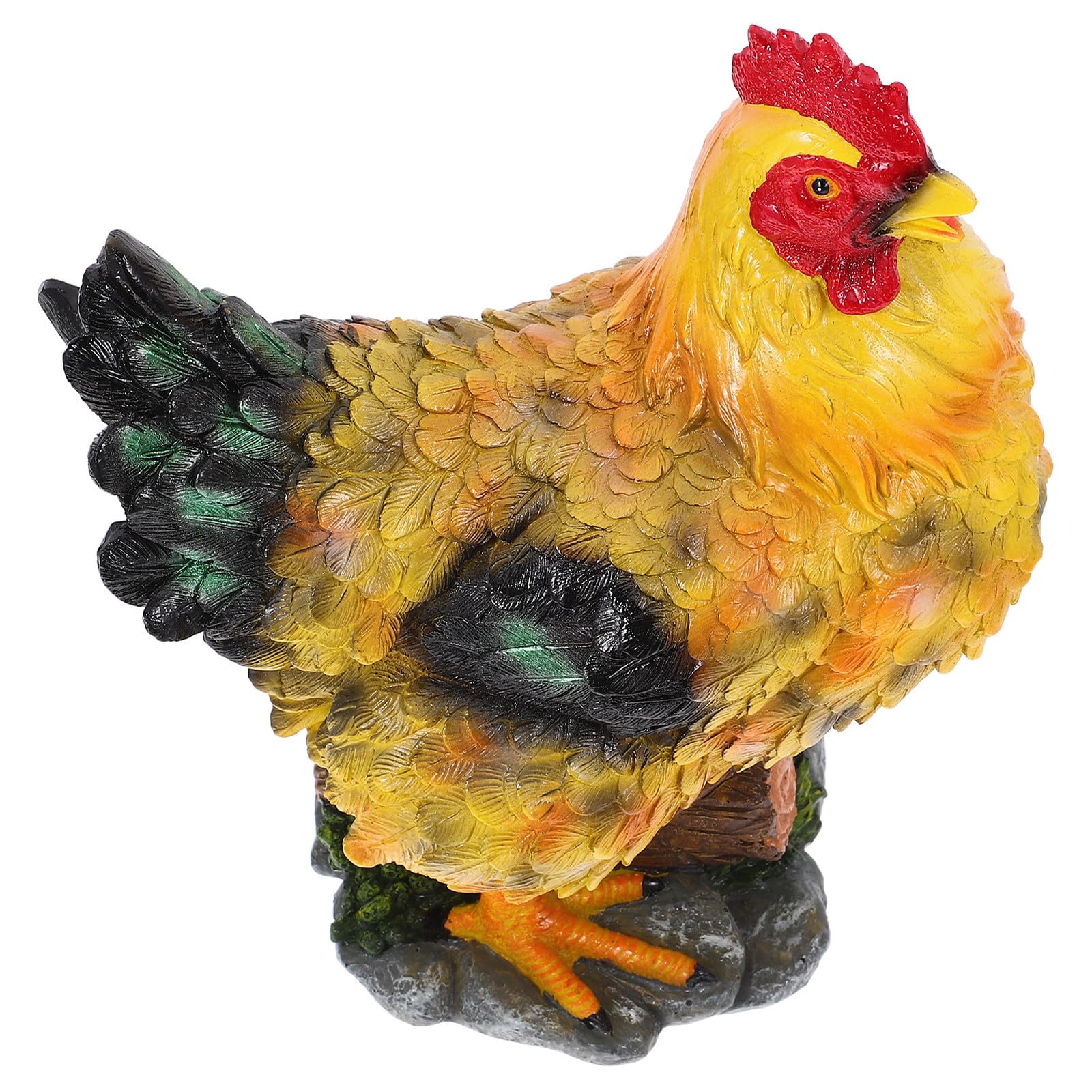 Poule en résine au modèle unique et réaliste pour une ambiance authentique