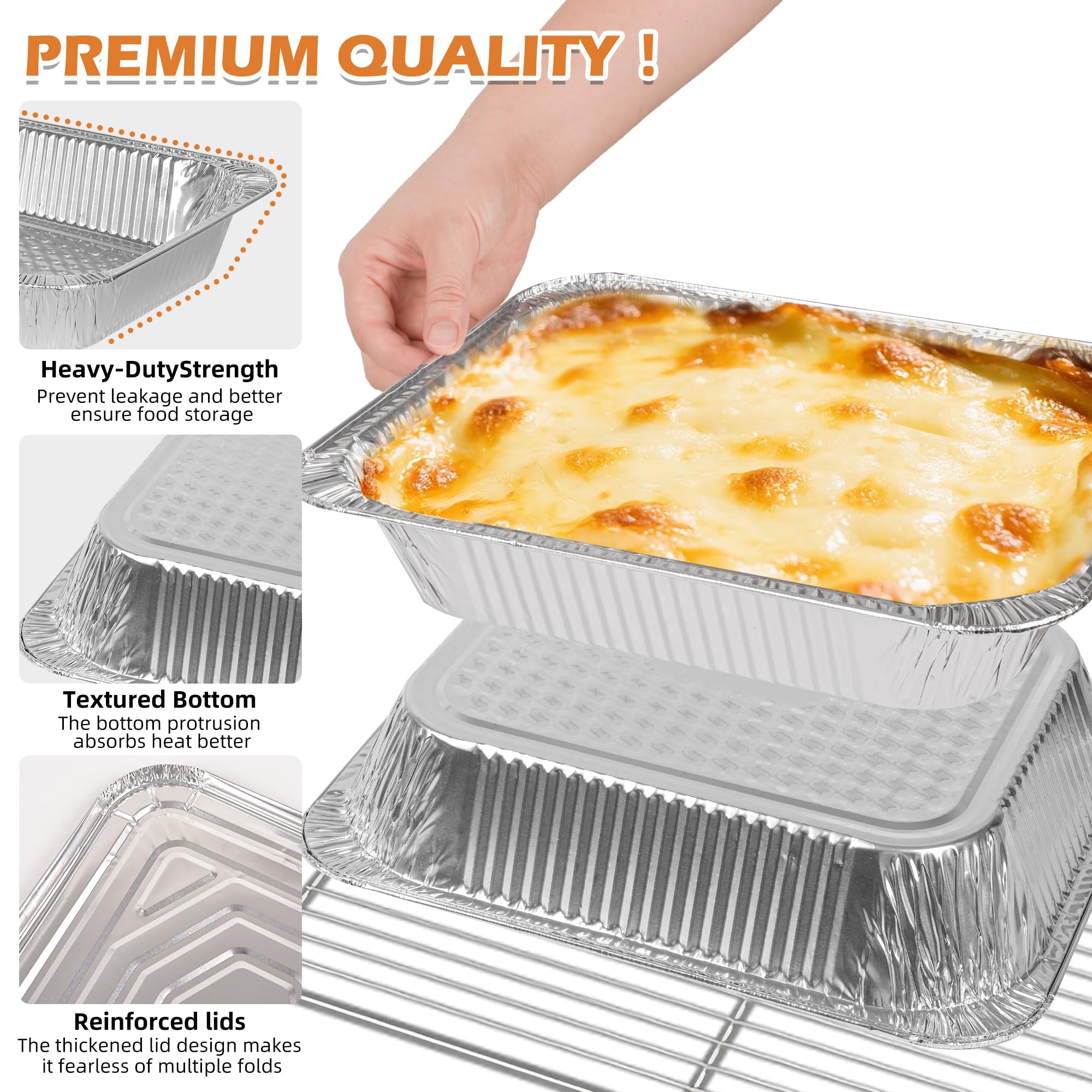 Amazon.co.jp: アルミパン 9x13インチ (30個パック) - ホイルパン 料理