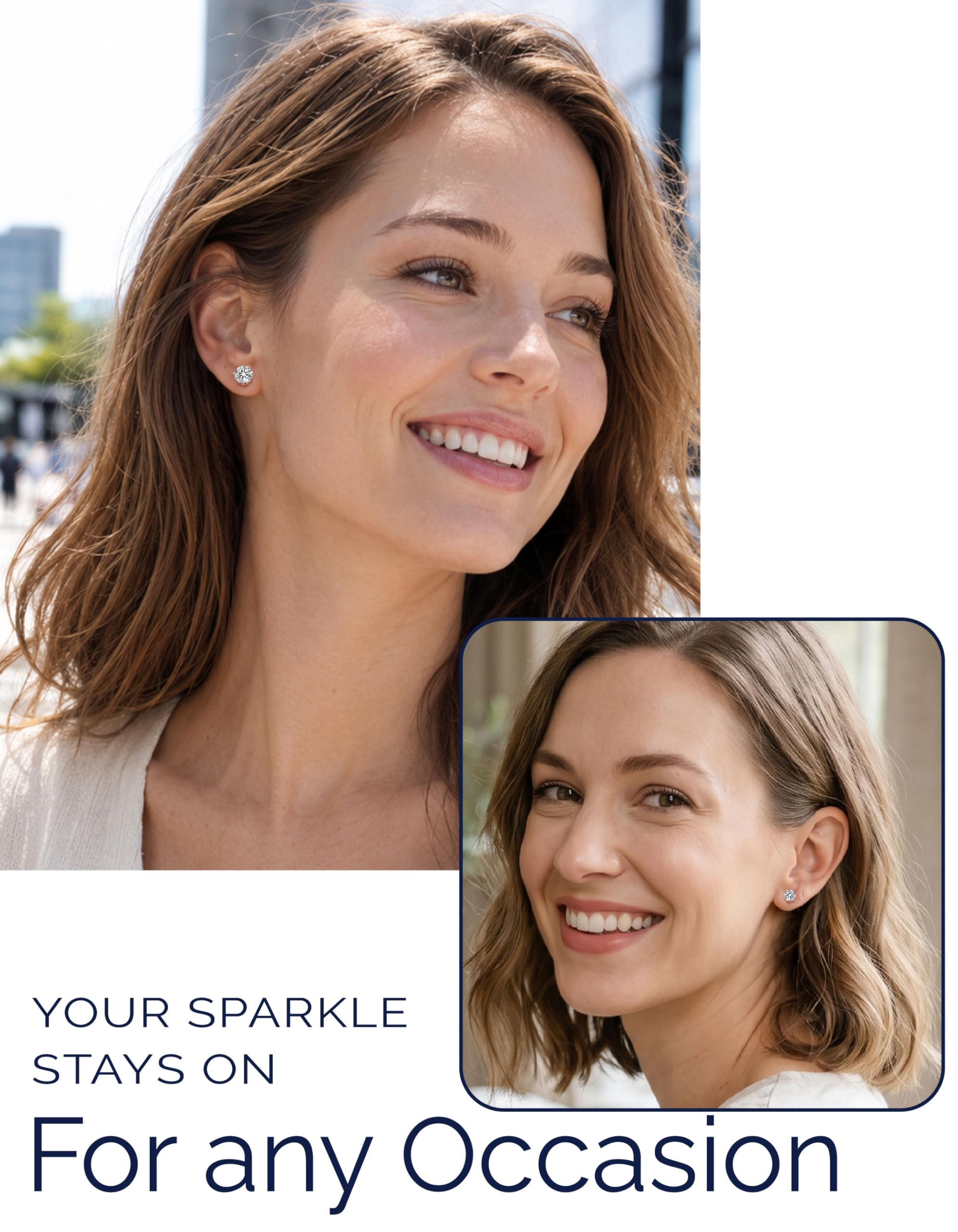 MomentWish Moissanite Ohrringe Silber 925 Stecker Diamant Ohrstecker Damen