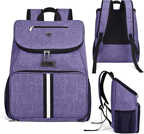 Miniatura 2 de BAGLHER Bolsa de viaje para perros, mochila de suministros para mascotas aprobada por aerolíneas, mochila de viaje para perros con 2 cuencos