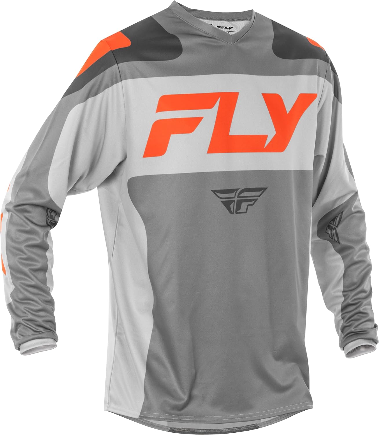 Fly Racing Men's F-16 Jersey (Grey/Orange, Medium)