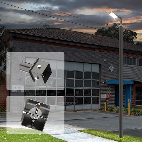 Miniatura 6 de Adaptador Tenon para poste cuadrado OD de 5 pulgadas, soporte de montaje vertical con montaje deslizante de 2 38 pulgadas, ideal para iluminación de
