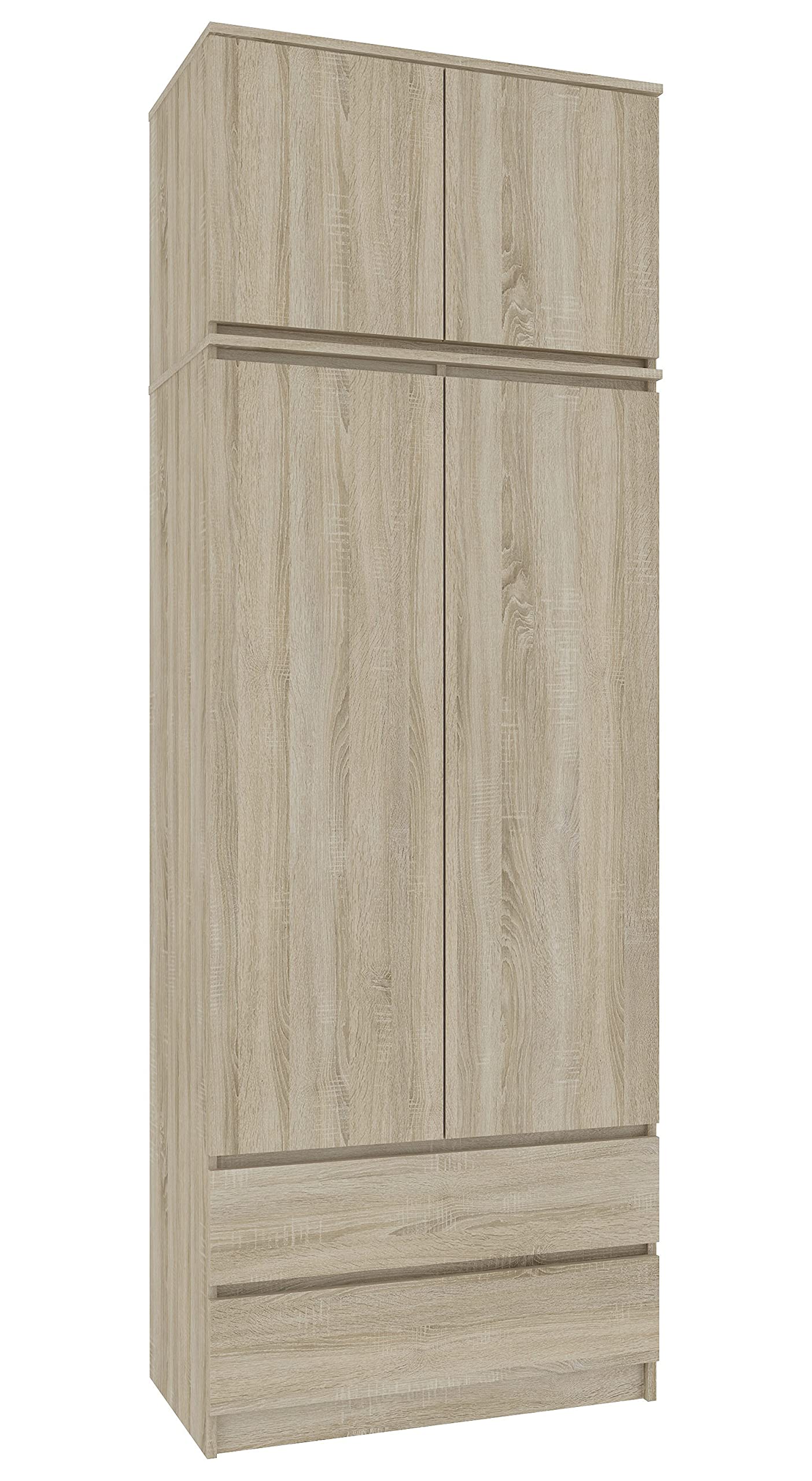 AKORD Armoire De Rangement Extension | Augmente La Capacité De La Penderie | L90 X H55 P51 Cm | 2 étagères | Facile à Monter | Petite Augmentation De