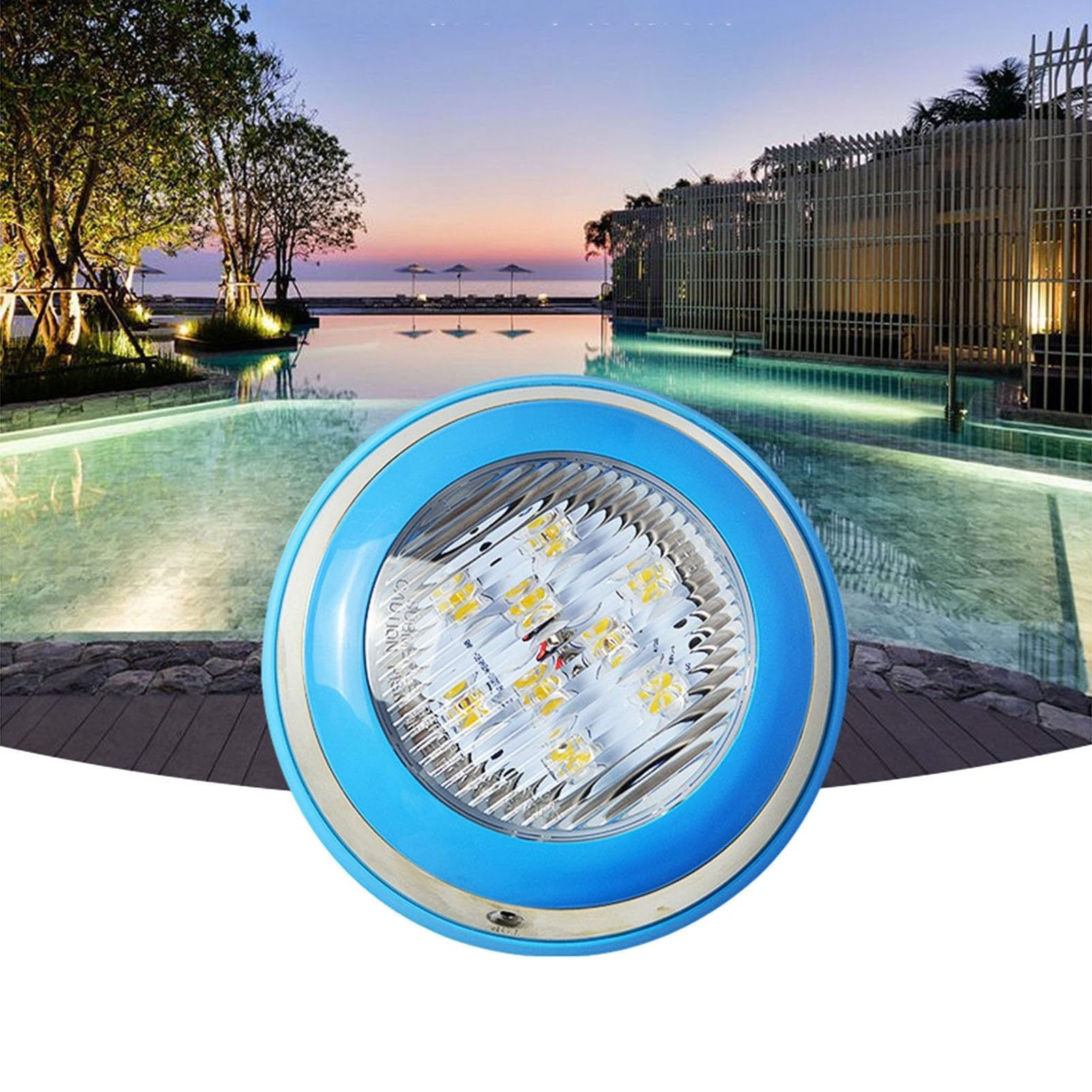 Illuminazione Subacquea RGB - Applique Subacquea da Parete 24V, Luce LED per Piscina Interrata Impermeabile IP68, Faretti LED per Piscina PAR56 RGB, per Hotel, Patio, Villa(RGB,9w)
