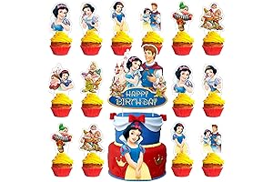 25pcs Princess Snow Birthday Cake Decorations Kit
