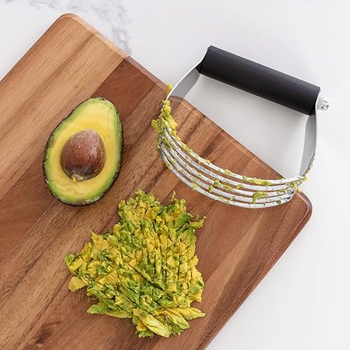 Miniatura 2 de Spring Chef Batidora de masa grande profesional, cucharas medidoras redondas de acero inoxidable y negro, juego de 8-2 productos