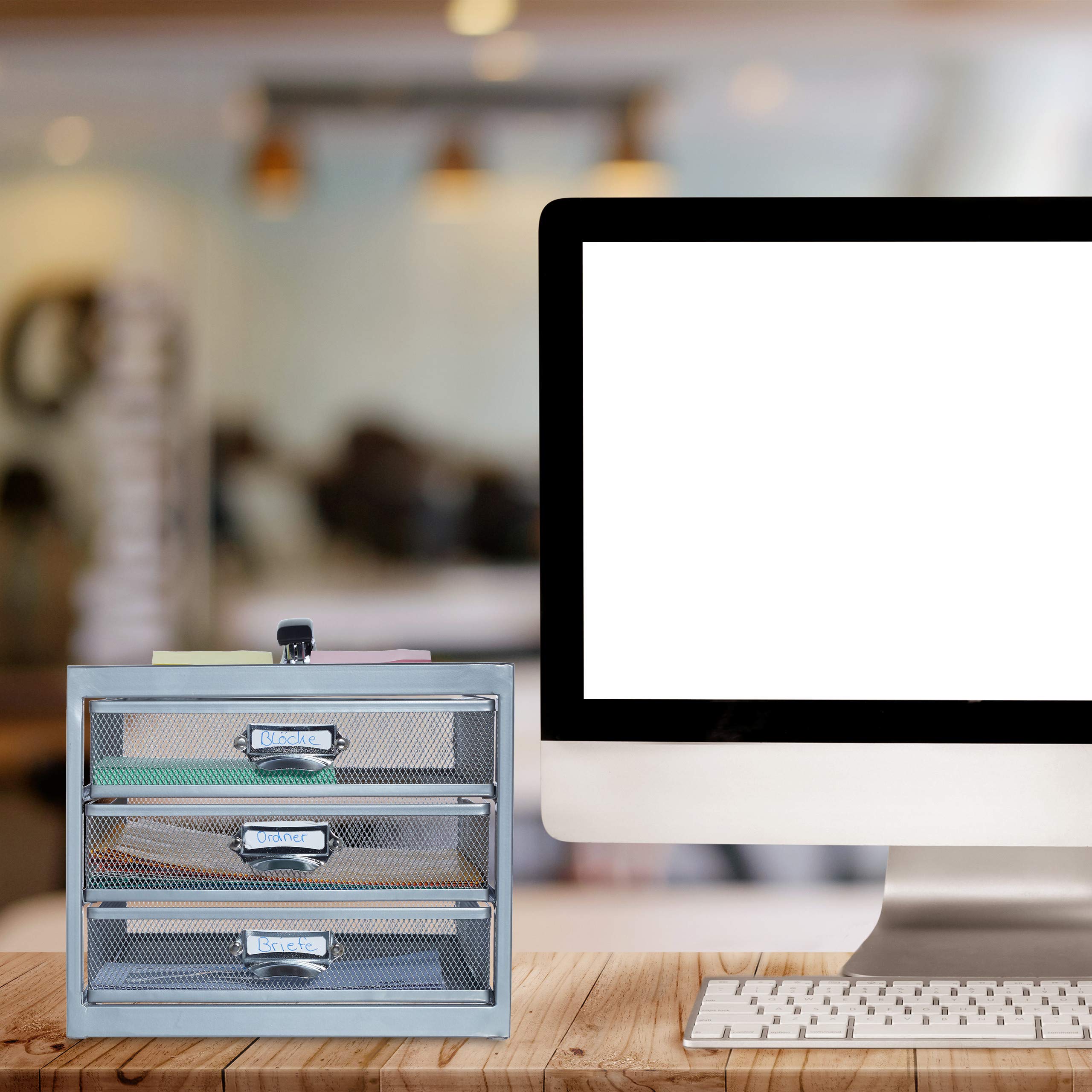 Relaxdays Drawer Box With 10 Drawers, A4 Documents, Desk