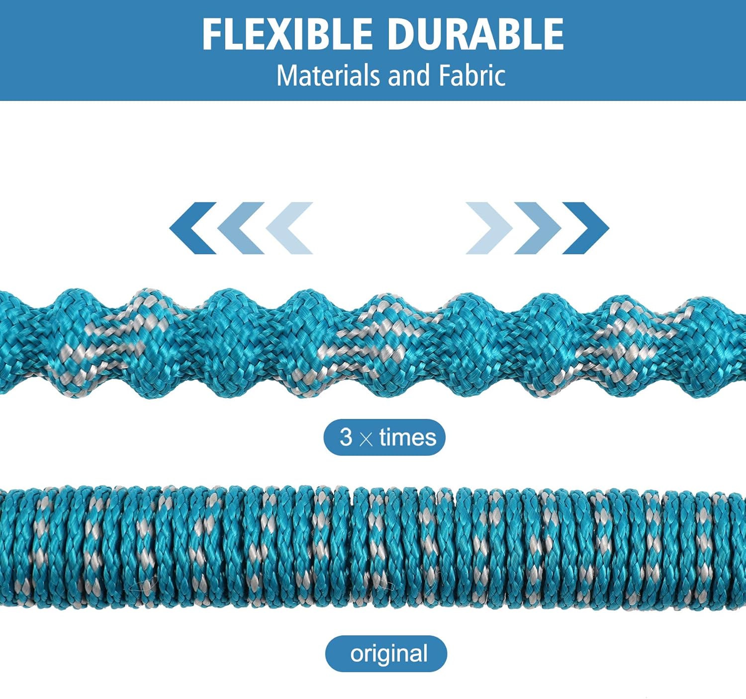 NineTrees 25 FT Expandable Garden Hose with 10 Function Hose Nozzle, Lightweight Anti-Kink Flexible Garden Hoses, Extra Strength Fabric with Double Latex Core : Patio, Lawn & Garden