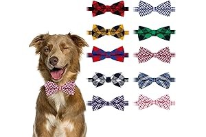BWOGUE Plaid Dog Bow Ties