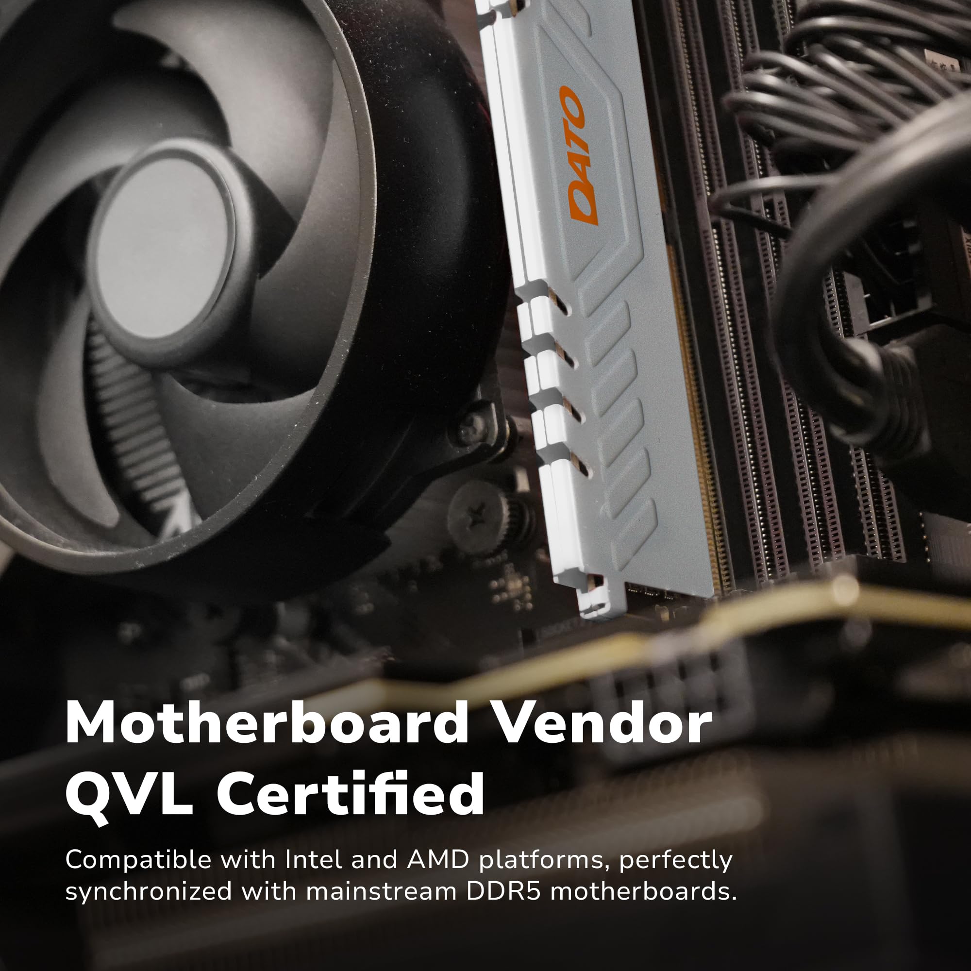 DATO DDR5 RAM 32GB (16GBx2) 6000MHz with Heatsink dimm PC6000 CL38