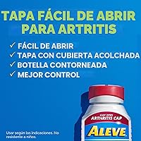 Vista 5 de Aleve Cápsulas de gel con tapa de artritis fácil de abrir, naproxeno sódico, medicamento para el dolor de artritis, 160