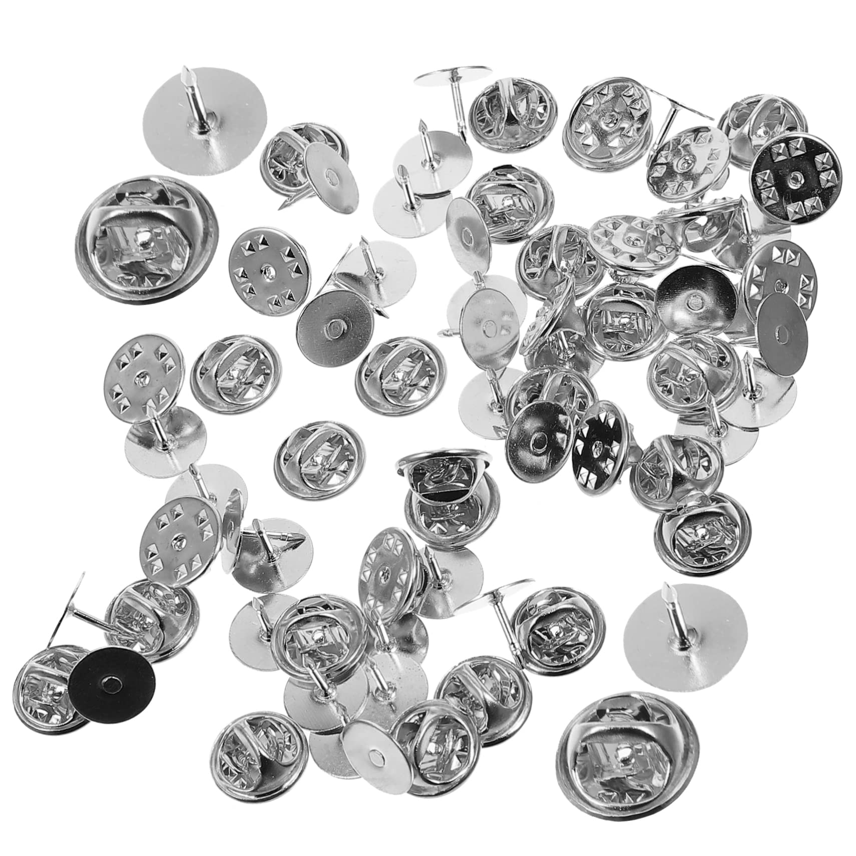 Homoyoyo 50 Sets of Locking Pin Back Replacement Back Locking Craft Making Clutch Smooth Edges Multi-Purpose Exquisite Workmanship